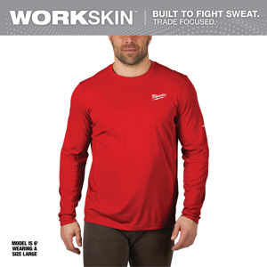 Milwaukee WORKSKIN™ Lightweight Shirts 3XL Red Mens