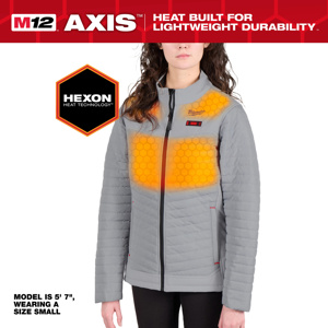 Milwaukee M12™ AXIS™ HEXON™ Heated Jacket Kits XS Gray