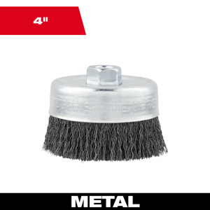 Milwaukee Wire Cup Brushes 4 in Carbon Steel