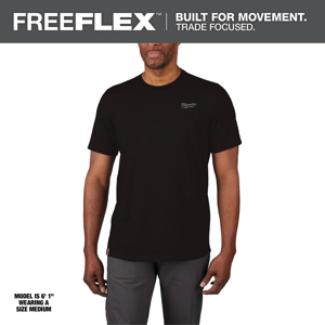 Milwaukee FREEFLEX™ Hybrid T-shirts Large Black Mens