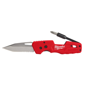 Milwaukee 5-in-1 Folding Pocket Knives Mixed Blade - Tanto, Serrated Press-and-Flip 7.87 in