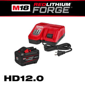 Milwaukee M18™ REDLITHIUM™ FORGE™ HD Battery / Charger Kits M18™ Lithium-ion (Li-ion) Batteries 12 Ah