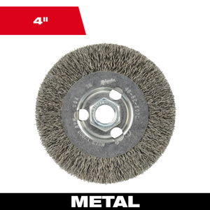 Milwaukee Wire Brush Wheels 4 in Carbon Steel