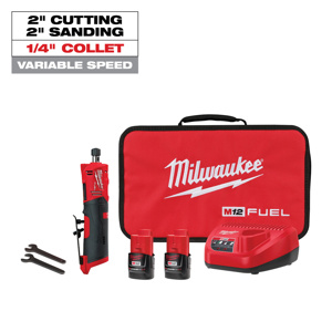 Milwaukee M12™ FUEL™ Straight Die Grinder Kits 1/4 in Cordless Paddle Switch