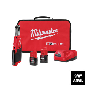 Milwaukee M12™ FUEL™ Ratchet Wrench Kits 3/8 in Cordless 420 ft lbs