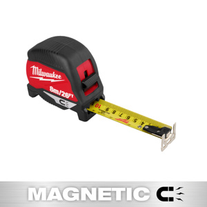 Milwaukee Magnetic Tip Tape Measures 16 ft SAE Automatic Rewind Toggle Lock 1-1/4 in