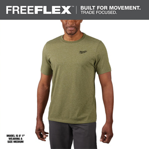 Milwaukee FREEFLEX™ Hybrid T-shirts XL Green Mens