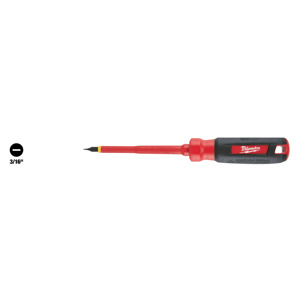 Milwaukee Cabinet Slotted Tip Insulated Screwdrivers 3/16 in 4.00 in