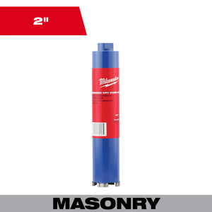 Milwaukee Dry Core Bits 2 x 10 in Diamond Coated 5/8 in