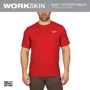 Milwaukee WORKSKIN™ Lightweight T-shirts Medium Red Mens