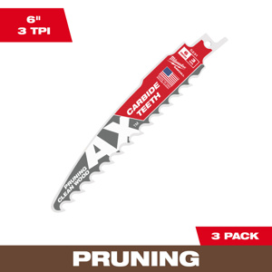 Milwaukee SAWZALL® Reciprocating Saw Blades 3 Piece 3 TPI 6 in Wood
