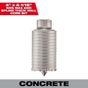 Milwaukee Two-piece Core Bits 4 x 4-3/8 in Carbide Tipped SDS Max® Shank