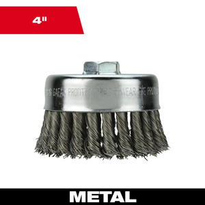 Milwaukee Wire Cup Brushes 4 in Carbon Steel