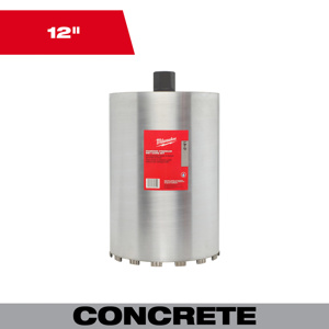 Milwaukee Premium Wet Core Bits 12 x 15 in Diamond Coated 1-1/4 in