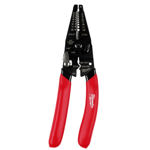 Milwaukee Cable Cutter & Strippers 26 - 10 Solid, AWG, 28 - 12 Stranded AWG Red Dipped