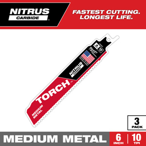 Milwaukee SAWZALL® Reciprocating Saw Blades 3 Piece 10 TPI 6 in Metal Demo