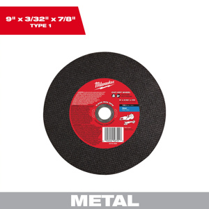 Milwaukee Cut-off Wheels 9 x 3/32 x 7/8 in T1