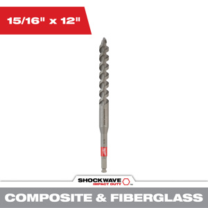 Milwaukee Carbide Tip Lineman Drill Bits 15/16 x 12 in Steel Quick-change Hex Shank 7/16 in