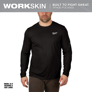 Milwaukee WORKSKIN™ Lightweight Shirts XL Black Mens
