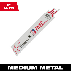 Milwaukee SAWZALL® Reciprocating Saw Blades 25 Piece 14 TPI 6 in Angle Iron, Schedule 80 Pipe Demo