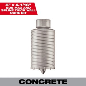 Milwaukee Two-piece Core Bits 5 x 4-1/8 in High Speed Steel SDS Max® Shank