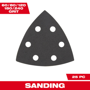 Milwaukee Universal Fit Open-Lok™ Triangle Sandpaper 312 in Silicon Carbide
