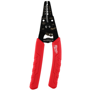 Milwaukee Cable Cutter & Strippers 20 - 10 Solid AWG, 20 - 12 Stranded AWG Red Spring