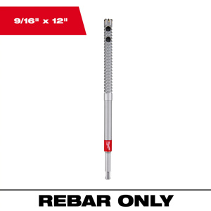 Milwaukee Rebar Cutter Drill Bits 9/16 x 12 in Carbide SDS Plus® 9/16 in