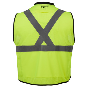 Milwaukee High Vis Reflective Full Zip Vests Large/XL High Vis Yellow