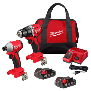 Milwaukee M18™ 2-Tool Combination Kits 2 Piece 1/2 in Compact Drill/Driver, 1/4 in Compact Hex Impact Driver Cordless