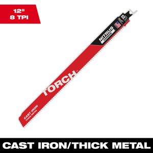 Milwaukee SAWZALL® Reciprocating Saw Blades 1 Piece 8 TPI 12 in Cast Iron