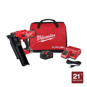 Milwaukee M18™ FUEL™ Framing Nailer Kits Cordless 21 deg Full Round Head Nails