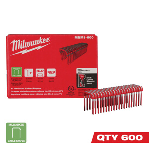Milwaukee Insulated Staples Stainless Steel Galvanized 1 x 0.75 in