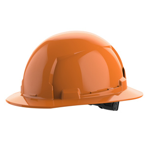 Milwaukee BOLT™ Full Brim Unvented Hard Hats 6.5 - 8.5 in 6 Point Ratchet Orange