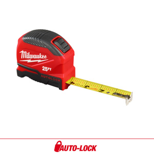Milwaukee Tape Measures 25 ft SAE Auto Lock 1 in