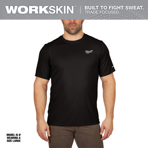 Milwaukee WORKSKIN™ Lightweight T-shirts 3XL Black Mens