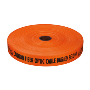 Milwaukee Barricade Tape Orange<multisep/>Black 3 in x 6000 ft Caution Fiber Optic Cable Buried Below