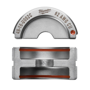 Milwaukee M18™ FORCE LOGIC™ Crimping Tool Dies U Dies 2 AWG 6 Ton Metal