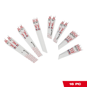 Milwaukee SAWZALL® Reciprocating Saw Blade Sets 16 Piece Metal Demo