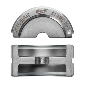 Milwaukee M18™ FORCE LOGIC™ Crimping Tool Dies U Dies 4 AWG 6 Ton Metal