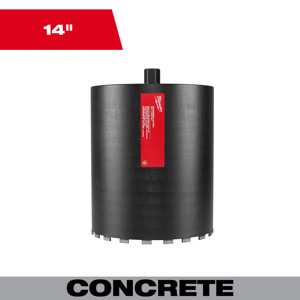 Milwaukee Ultra Wet Core Bits 14 x 20.27 in Steel,Diamond Coated 1-1/4 in