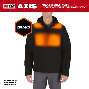 Milwaukee M12™ AXIS™ HEXON™ Heated Jacket Kits 2XL Black