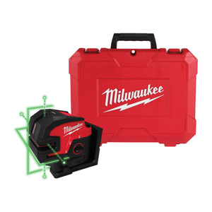Milwaukee Cross Line and 4-Point Laser Levels 125 ft (165 with Detector) Cordless 9 hr