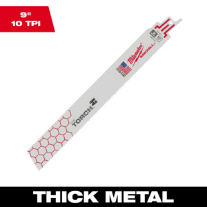 Milwaukee SAWZALL® Reciprocating Saw Blades 25 Piece 10 TPI 9 in Schedule 80 Pipe, Threaded Rod Demo