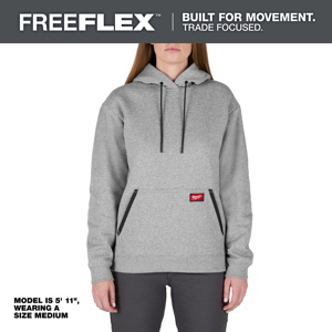 Milwaukee FREEFLEX™ Midweight Pullover Hoodies Small Gray Womens