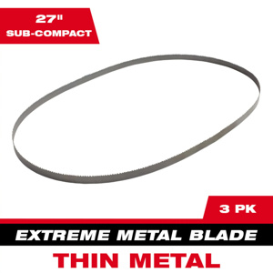 Milwaukee Extreme Thin Metal Bandsaw Blades 27 in Sub-compact 12/14 TPI