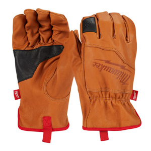 Milwaukee SMARTSWIPE™ Heavy Duty Goatskin Leather Work Gloves Large Red<multisep/>Brown<multisep/>Black