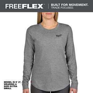 Milwaukee FREEFLEX™ Hybrid Shirts 2XL Gray Womens