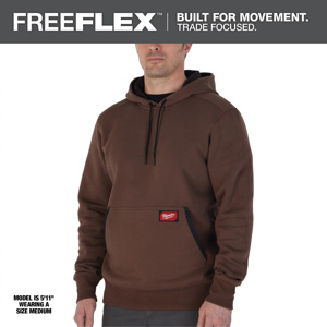Milwaukee FREEFLEX™ Midweight Pullover Hoodies Medium Brown Mens