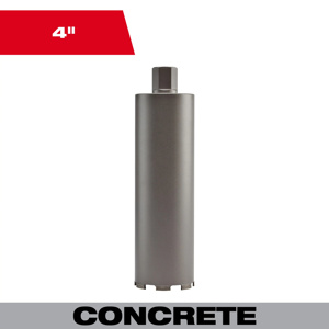 Milwaukee Ultra Dry Core Bits 4 x 13 in Diamond Coated 1-1/4 in